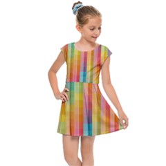 Background Colorful Abstract Kids Cap Sleeve Dress by Nexatart