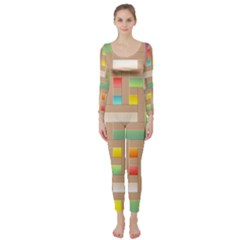 Abstract Background Colorful Long Sleeve Catsuit by Nexatart