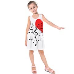 Singing Heart Kids  Sleeveless Dress by FunnyCow
