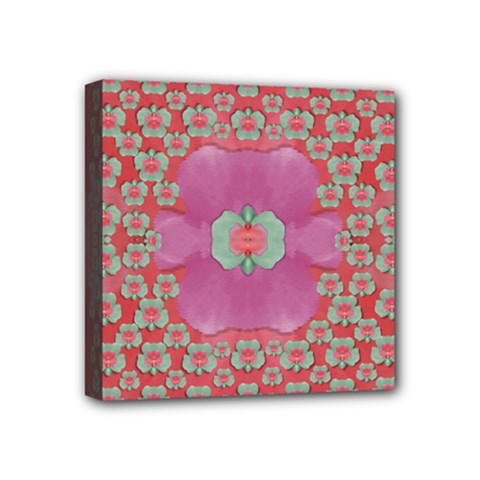 Fantasy Flowers In Everything That Is Around Us In A Free Environment Mini Canvas 4  X 4  by pepitasart