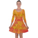 Background Colorful Abstract Quarter Sleeve Skater Dress