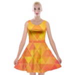 Background Colorful Abstract Velvet Skater Dress