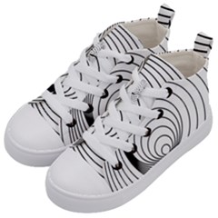 Spiral Eddy Route Symbol Bent Kid s Mid-top Canvas Sneakers by Nexatart