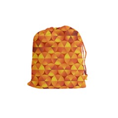 Background Triangle Circle Abstract Drawstring Pouches (medium)  by Nexatart