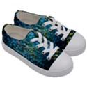 Water Color Yellow Kids  Low Top Canvas Sneakers View3