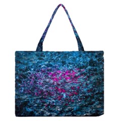 Water Color Violet Zipper Medium Tote Bag by FunnyCow