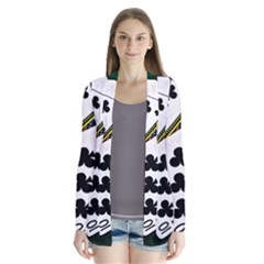Poker Hands   Royal Flush Clubs Drape Collar Cardigan by FunnyCow
