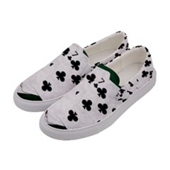 Poker Hands   Straight Flush Clubs Women s Canvas Slip Ons by FunnyCow