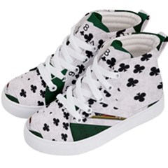Poker Hands   Straight Flush Clubs Kid s Hi-top Skate Sneakers by FunnyCow