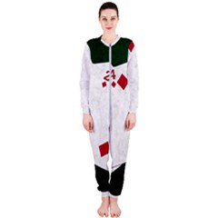 Poker Hands   Straight Flush Diamonds Onepiece Jumpsuit (ladies)  by FunnyCow