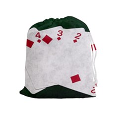 Poker Hands   Straight Flush Diamonds Drawstring Pouches (extra Large) by FunnyCow