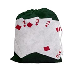 Poker Hands   Straight Flush Diamonds Drawstring Pouches (xxl) by FunnyCow