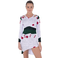 Poker Hands   Straight Flush Diamonds Asymmetric Cut-out Shift Dress by FunnyCow
