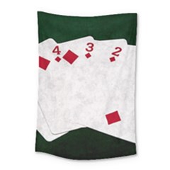 Poker Hands   Straight Flush Diamonds Small Tapestry by FunnyCow