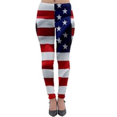 American Usa Flag Lightweight Velour Leggings by FunnyCow