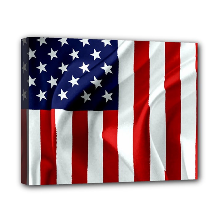 American Usa Flag Vertical Canvas 10  x 8 