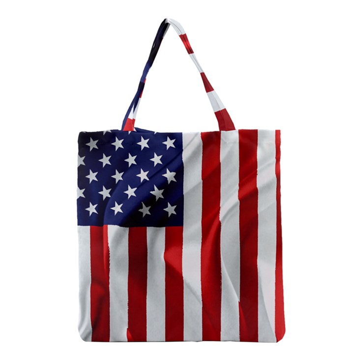 American Usa Flag Vertical Grocery Tote Bag