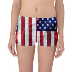 American Usa Flag Vertical Boyleg Bikini Bottoms by FunnyCow