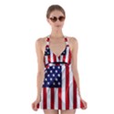 American Usa Flag Vertical Halter Dress Swimsuit  View1