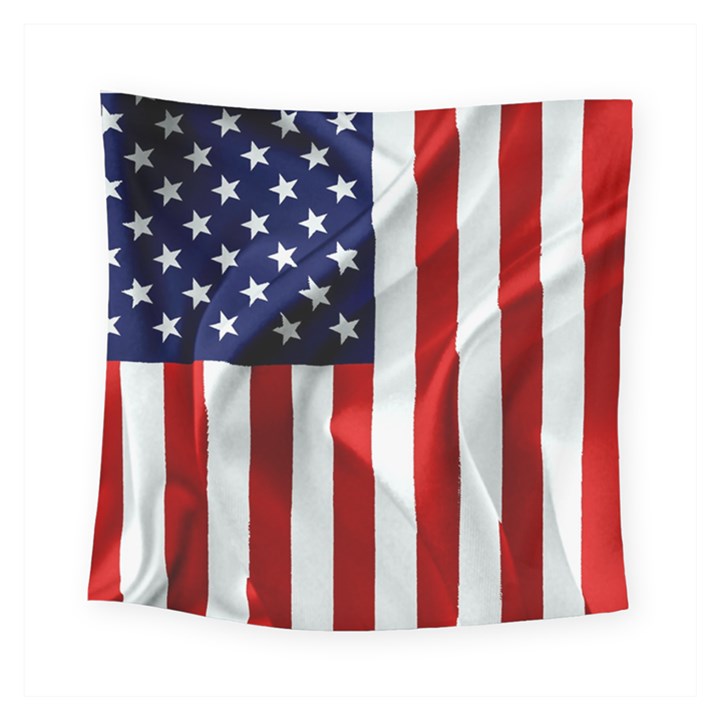 American Usa Flag Vertical Square Tapestry (Small)