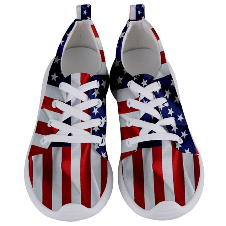 American Usa Flag Vertical Women s Lightweight Sports Shoes
