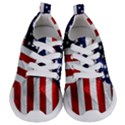 American Usa Flag Vertical Kids  Lightweight Sports Shoes View1