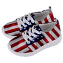 American Usa Flag Vertical Kids  Lightweight Sports Shoes View2