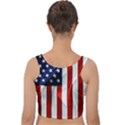 American Usa Flag Vertical Velvet Crop Top View2