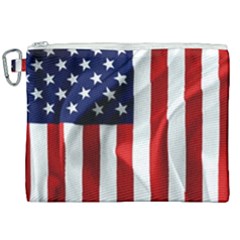 American Usa Flag Vertical Canvas Cosmetic Bag (xxl)