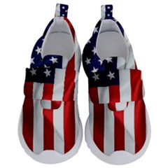 American Usa Flag Vertical Velcro Strap Shoes by FunnyCow