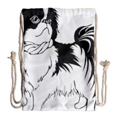 Animal Canine Dog Japanese Chin Drawstring Bag (large) by Sapixe