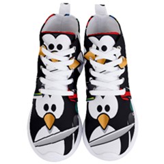 Penguin Pirate Tux Animal Bandana Women s Lightweight High Top Sneakers by Sapixe
