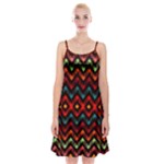 Seamless Native zigzags by FlipStylez Designs Spaghetti Strap Velvet Dress