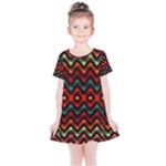 Seamless Native zigzags by FlipStylez Designs Kids  Simple Cotton Dress