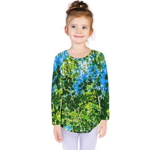 Forest   Strain Towards The Light Kids  Long Sleeve Tee by FunnyCow