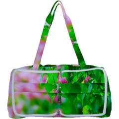 Green Birch Leaves, Pink Flowers Multi Function Bag	 by FunnyCow