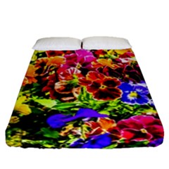 Viola Tricolor Flowers Fitted Sheet (queen Size) by FunnyCow