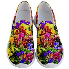 Viola Tricolor Flowers Men s Lightweight Slip Ons by FunnyCow