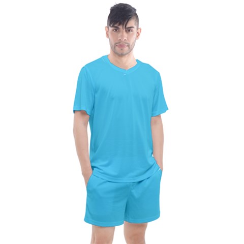 2018 Turquoise Men s Mesh Tee And Shorts Set by 1dsignmovesu