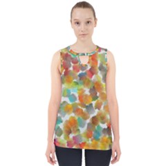 Colorful Paint Brushes On A White Background                                        Cut Out Tank Top by LalyLauraFLM
