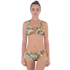 Colorful Paint Brushes On A White Background                                         Criss Cross Bikini Set by LalyLauraFLM
