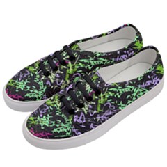 Misc Shapes On A Black Background                                   Women s Classic Low Top Sneakers