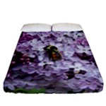 Lilac Bumble Bee Fitted Sheet (Queen Size)
