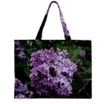 Lilac Bumble Bee Zipper Mini Tote Bag