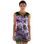 Lilac Bumble Bee Wrap Front Bodycon Dress