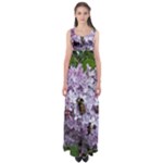 Lilac Bumble Bee Empire Waist Maxi Dress