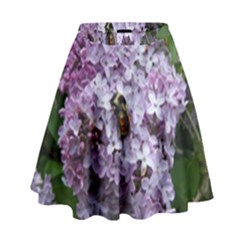 Lilac Bumble Bee High Waist Skirt by IIPhotographyAndDesigns
