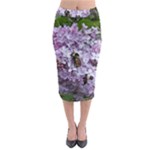 Lilac Bumble Bee Midi Pencil Skirt