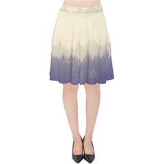 Cloudy Foggy Forest With Pine Trees Velvet High Waist Skirt by genx