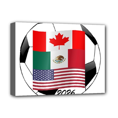 United Football Championship Hosting 2026 Soccer Ball Logo Canada Mexico Usa Deluxe Canvas 16  X 12   by yoursparklingshop